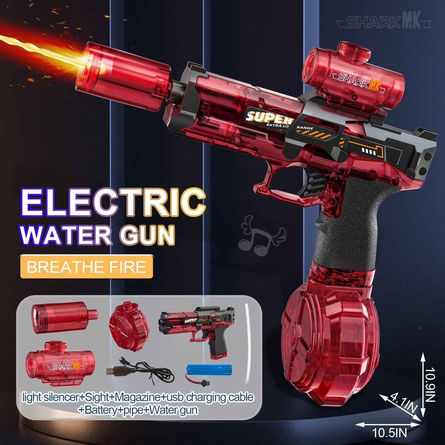 LED Light-Up Electric Water Gun β Automatic Spray Water Blaster for Kids - product photo 13 of 13
