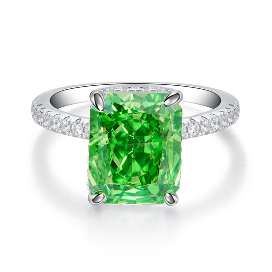 S925 Sterling Silver Ring for Women | Multicolor CZ Statement Ring - product photo 2 of 9
