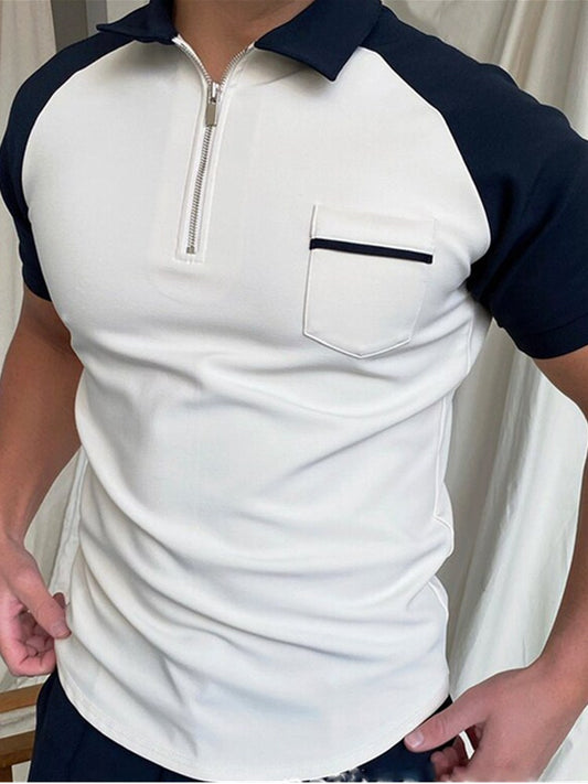 Men's Solid Polo Shirt β Breathable Short-Sleeve Summer Shirt - product photo 2 of 5