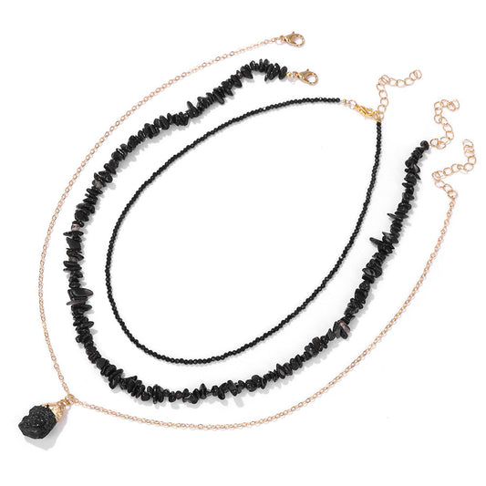 Natural Stone Bead Necklace β Retro Style Statement Necklace - product photo 2 of 8