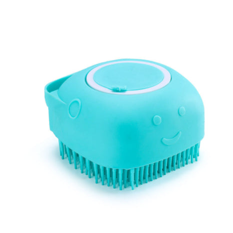 Silicone pet bath massage brush with shampoo dispenser for dogs and cats - view 13