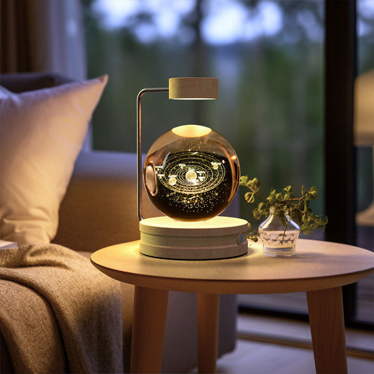 3D crystal night light with wood base, design option 2 of 51