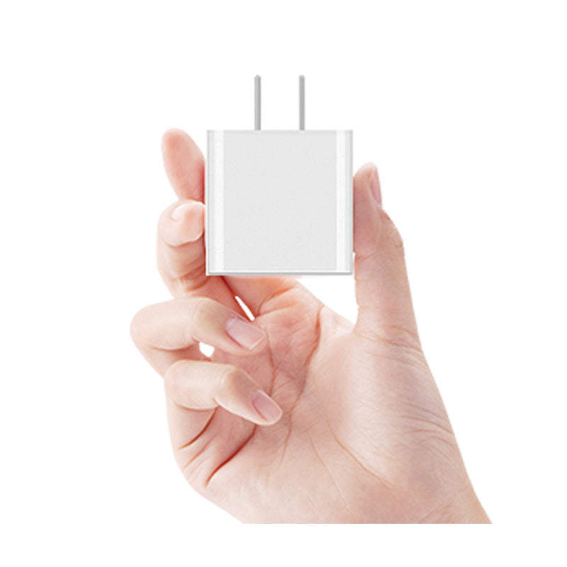Charger block shown with charging cable