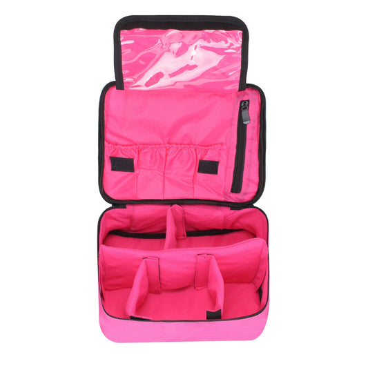 Travel toiletry bag black and pink color options