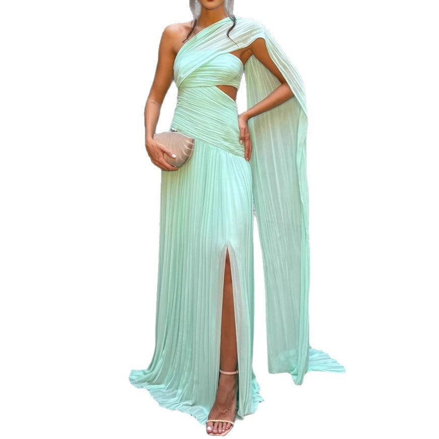 Strapless dress - slit and ribbon detail