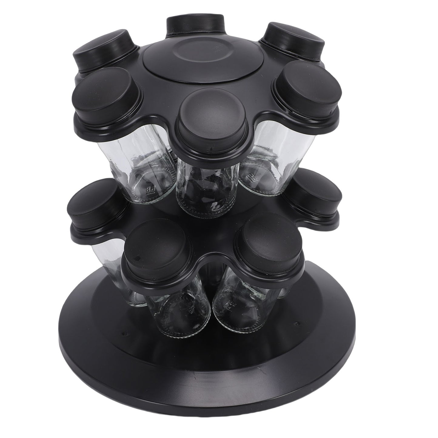 Spice rack tiered shelf detail