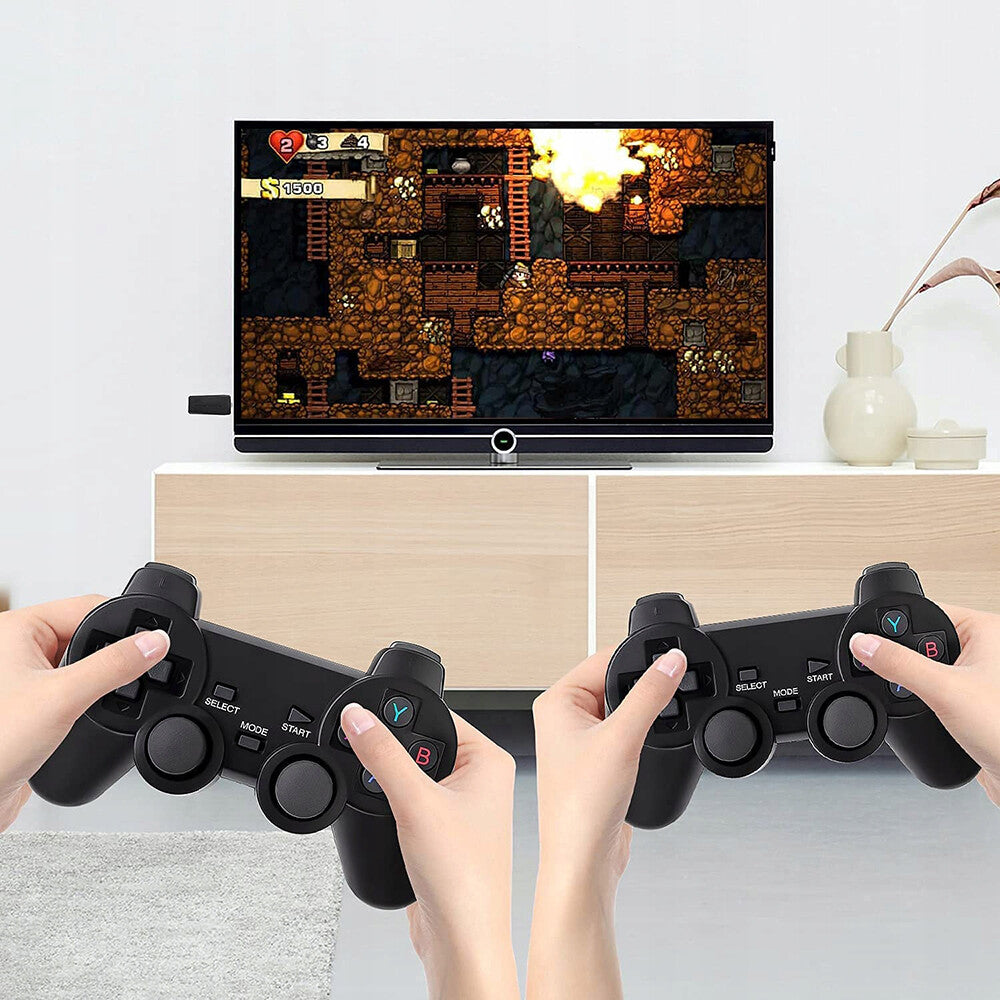 Retro games console set with 2 wireless controllers - photo 9 of 9