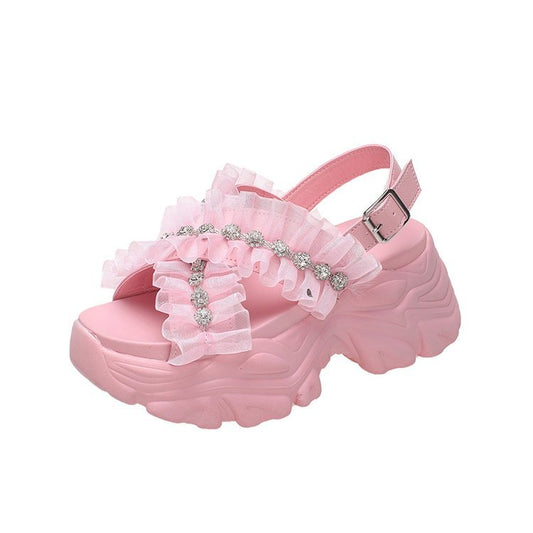 Rhinestone Platform Sports Sandals - photo 2