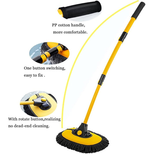 Telescopic Car Wash Brush with Long Handle - photo 2