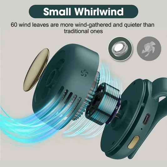 Mini Clip-On Fan β Portable USB Rechargeable Waist & Neck Fan β photo 2 of 11