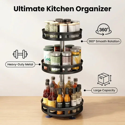 spice rack turntable base close-up