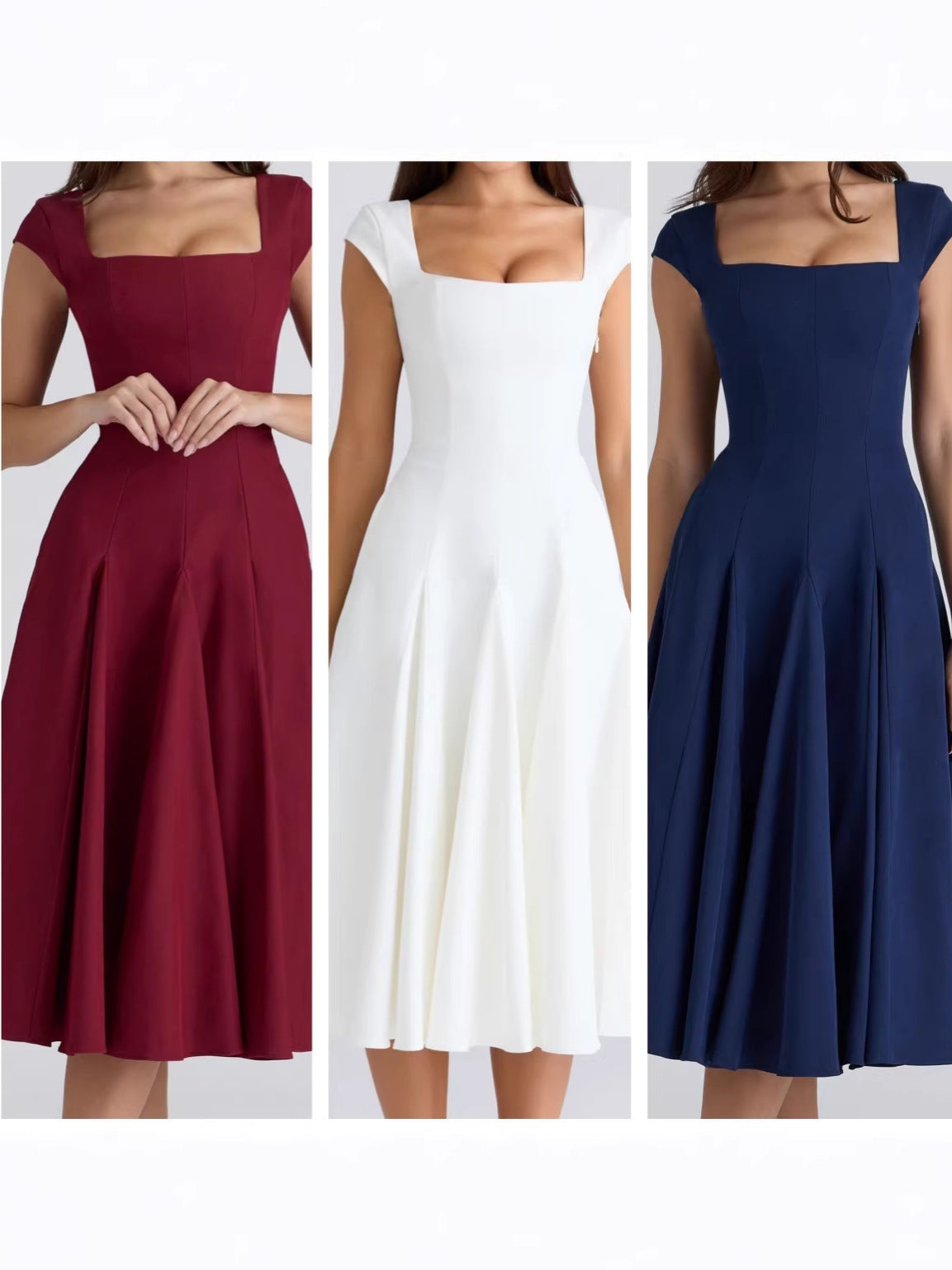 Elegant office dress - full length view