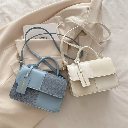Textured patchwork tote bag - main view
