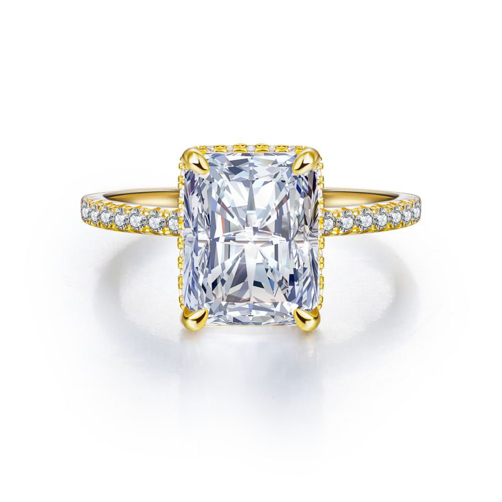 S925 Sterling Silver Ring for Women | Multicolor CZ Statement Ring - product photo 4 of 9