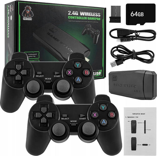 Retro games console set with 2 wireless controllers - photo 1 of 9