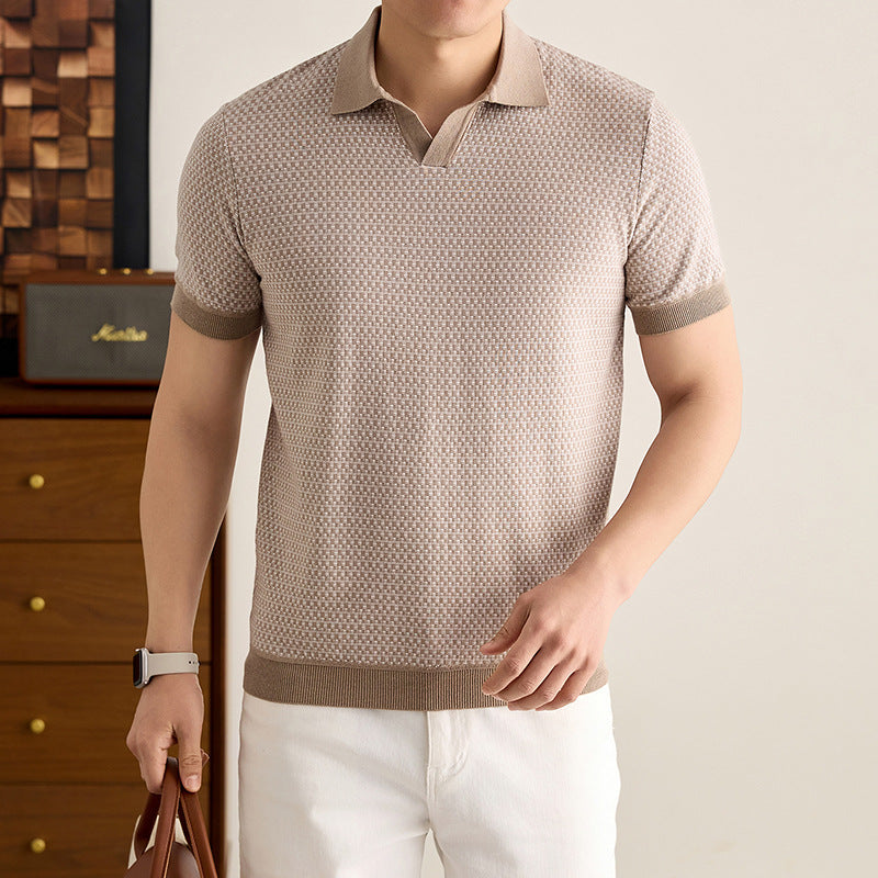 Men's Solid Color Breathable T-Shirt – Slim Fit Cotton Tee – photo 1 of 8