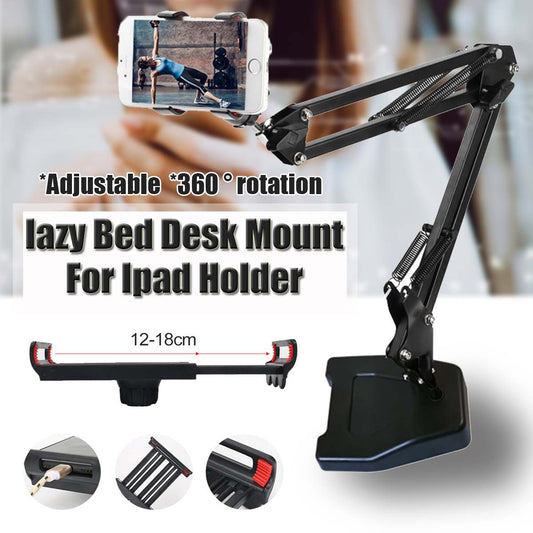 360 Rotating Long-Arm Phone & Tablet Clamp Stand - main product photo