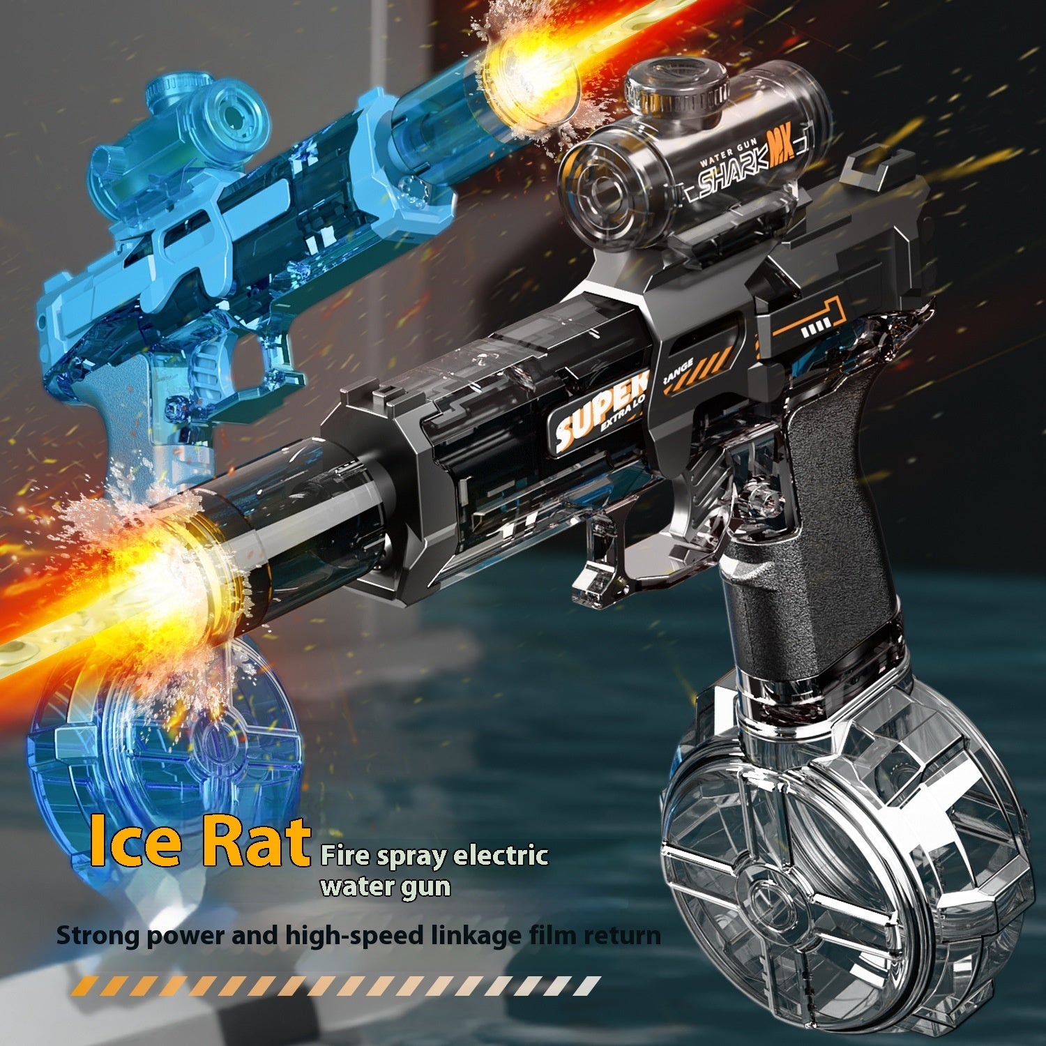 LED Light-Up Electric Water Gun – Automatic Spray Water Blaster for Kids - product photo 6 of 8