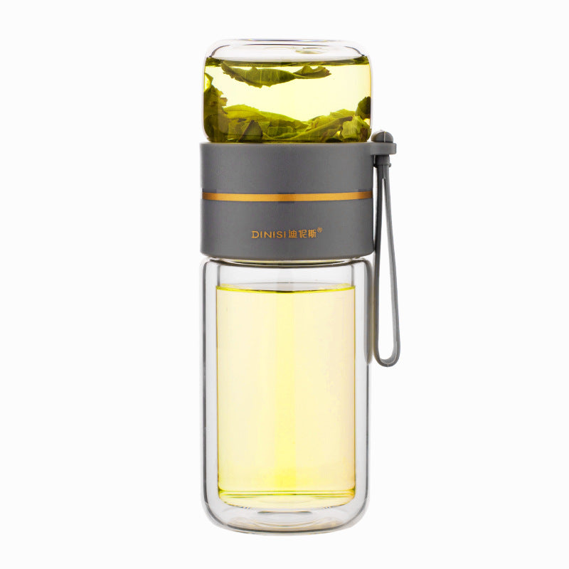 Glass water bottle capacity and size details