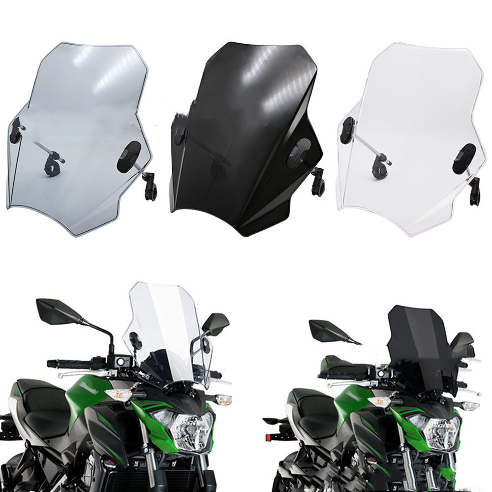 Universal Street Motorcycle Windshield – Smoke Lens Wind Deflector - product photo 1 of 5