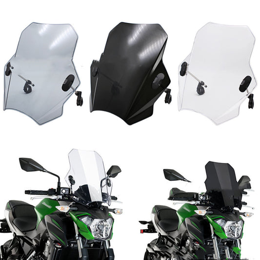 Universal Street Motorcycle Windshield – Smoke Lens Wind Deflector - product photo 1 of 5