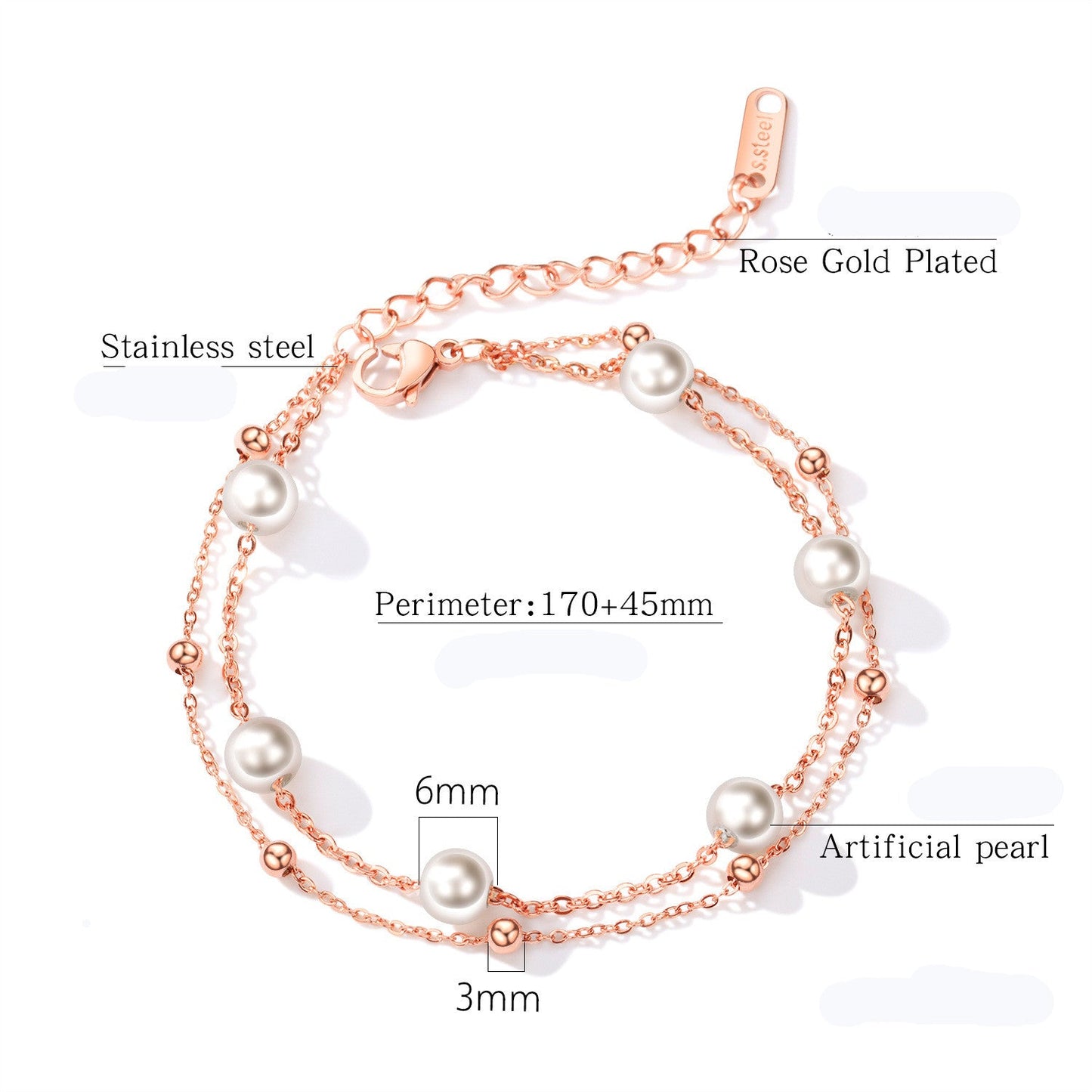 Chain bracelet worn on wrist