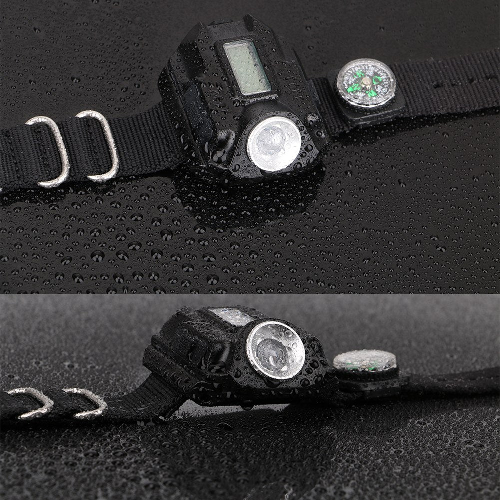 LED flashlight watch product specifications diagram