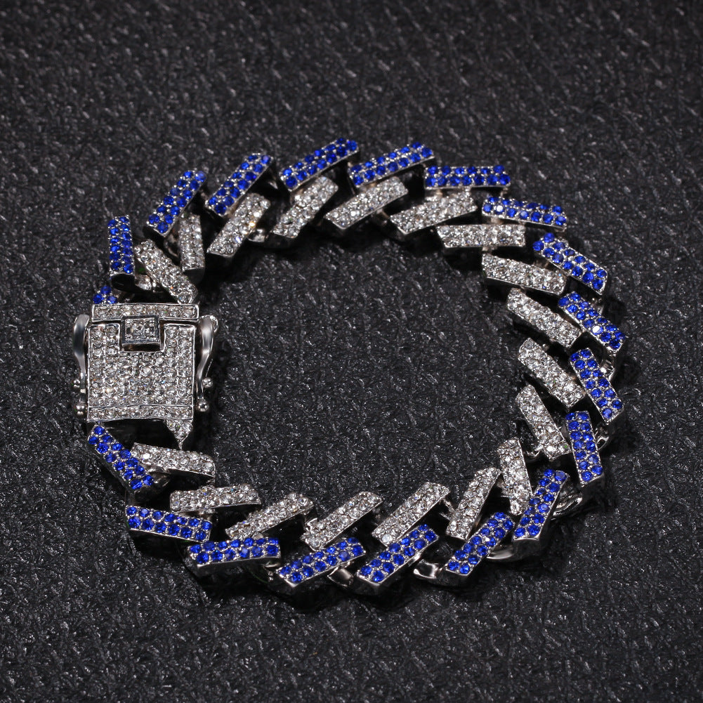 Gold-Plated Rhinestone Bracelet for Men - photo 1