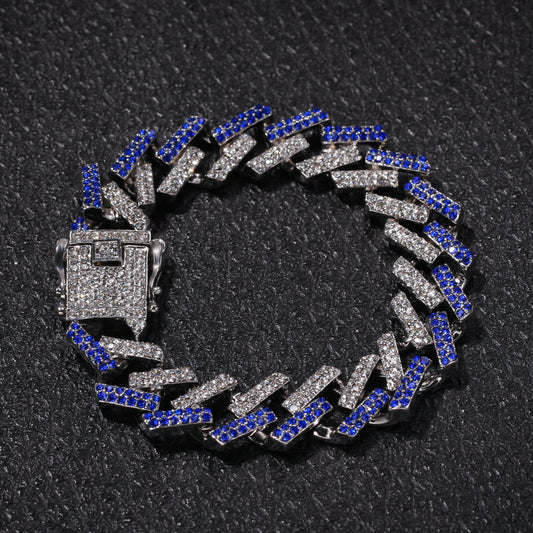 Gold-Plated Rhinestone Bracelet for Men - photo 1