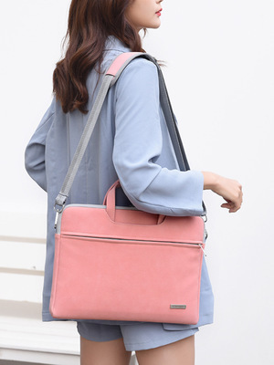 PU Leather Laptop Bag - Convertible Shoulder Briefcase - product photo 7 of 10