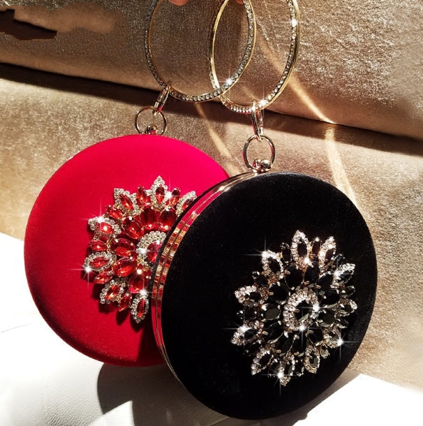 LOLIBOX velvet round clutch, main view