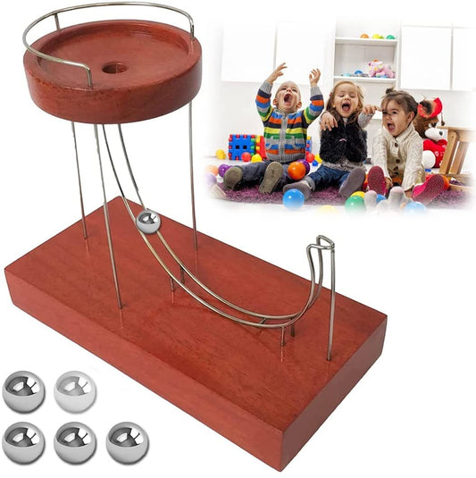 Perpetual motion marble machine kinetic art desk ornament