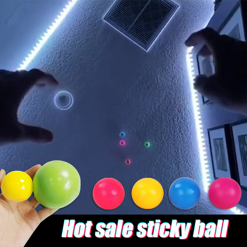Sticky squash ball, stress relief toy, front view