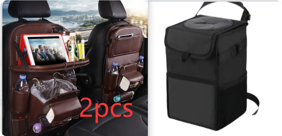 PU Leather Car Storage Bag – Multifunction Seat Back Hanging Organizer - product photo 4 of 5