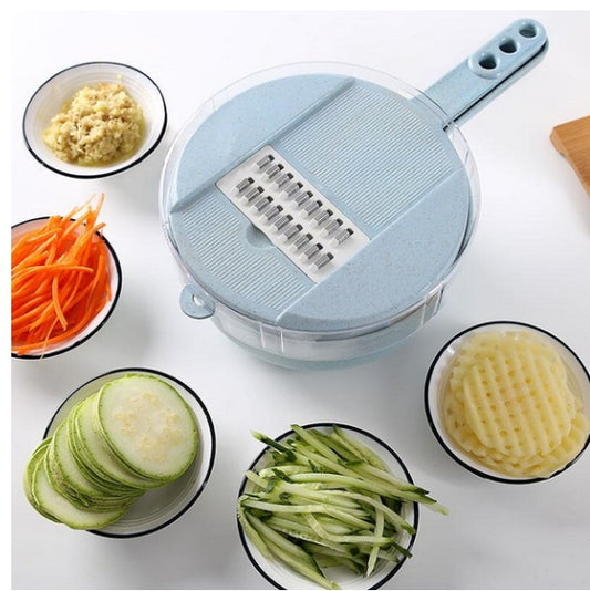 8-in-1 Mandoline Slicer – Vegetable Slicer, Potato Peeler & Grater with Strainer - product photo 2 of 5