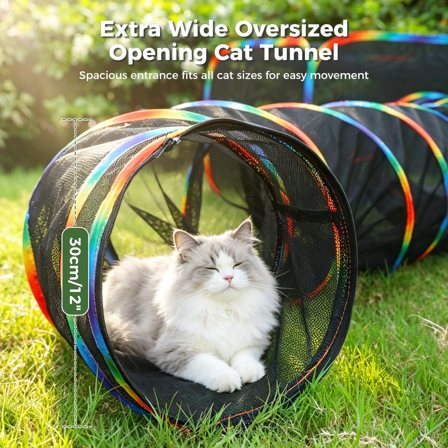 2-in-1 Collapsible Outdoor Cat Tent & Play Tunnel - product photo 10