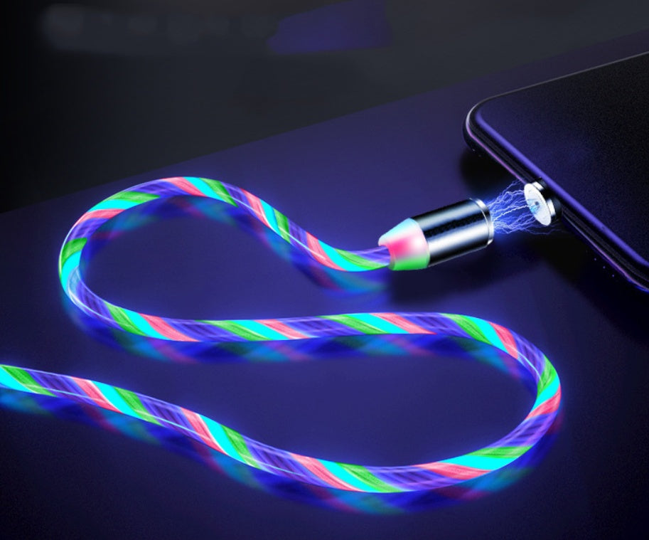 Magnetic LED Flowing Light Charging Cable – iPhone, Android & USB-C - product photo 15 of 16