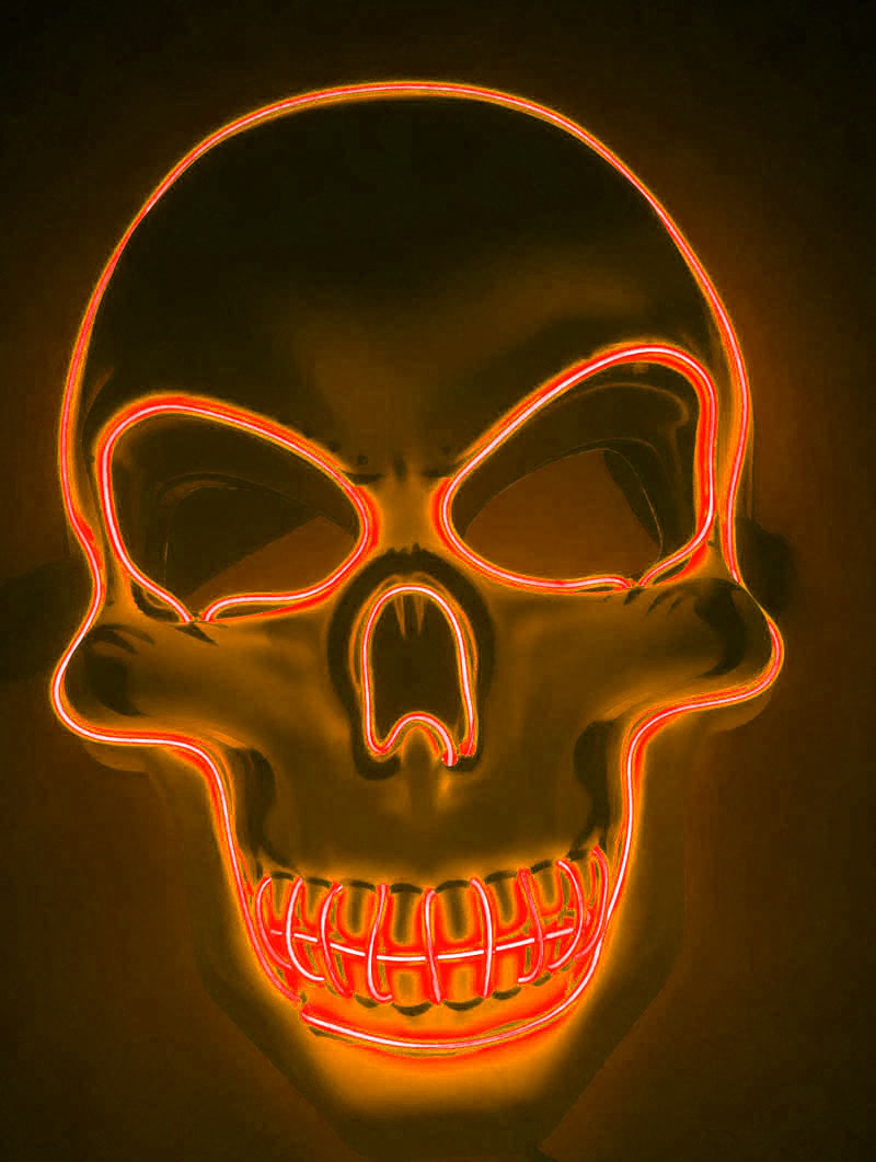 Full range of LED skeleton mask color options