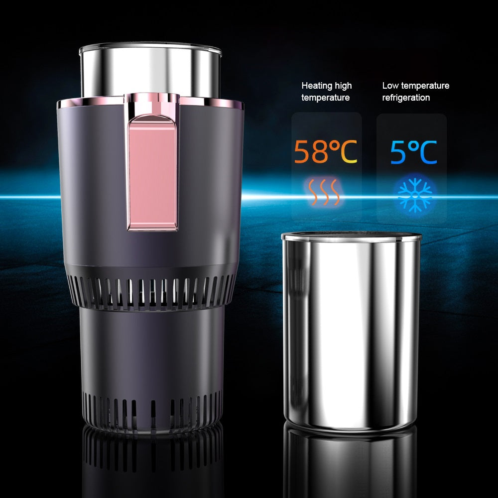 Car cup warmer with beverage inside