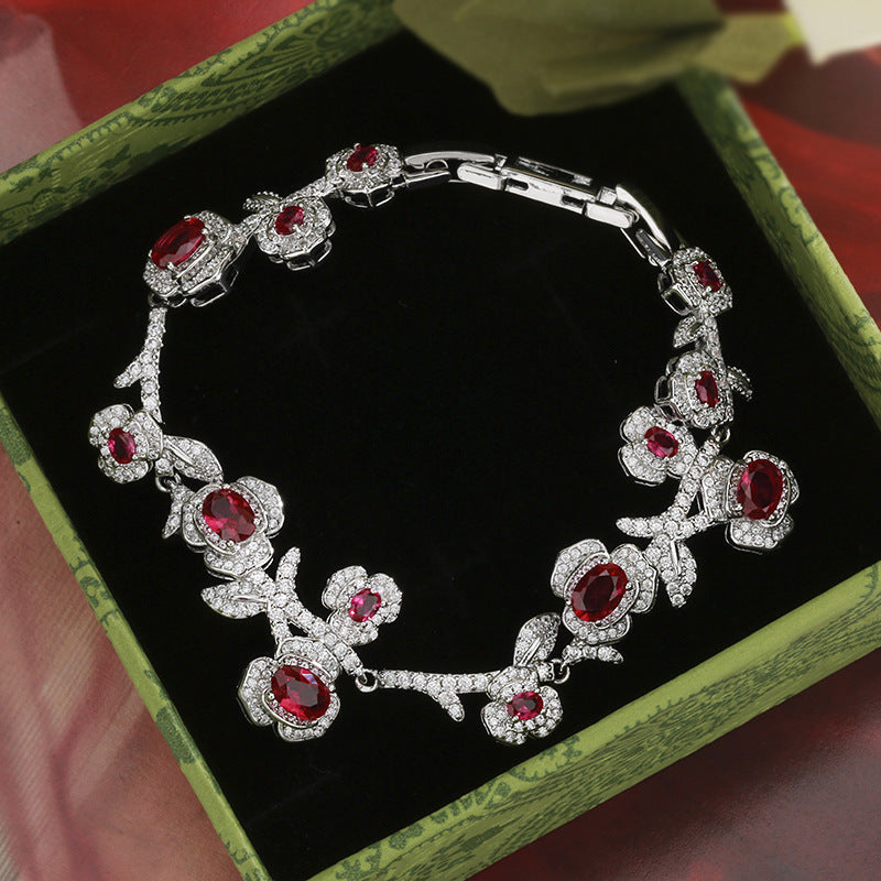 Bracelet displayed in jewelry packaging