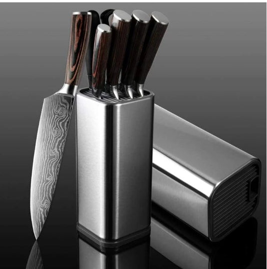 Knife holder with detachable drain tray