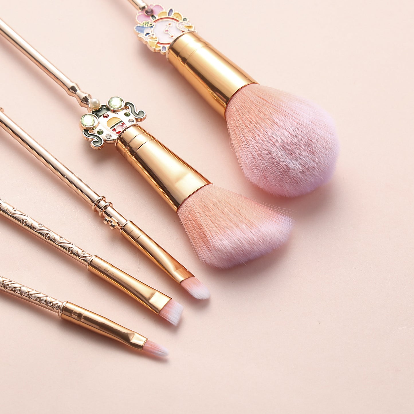 Cosmetic brush bristle close-up