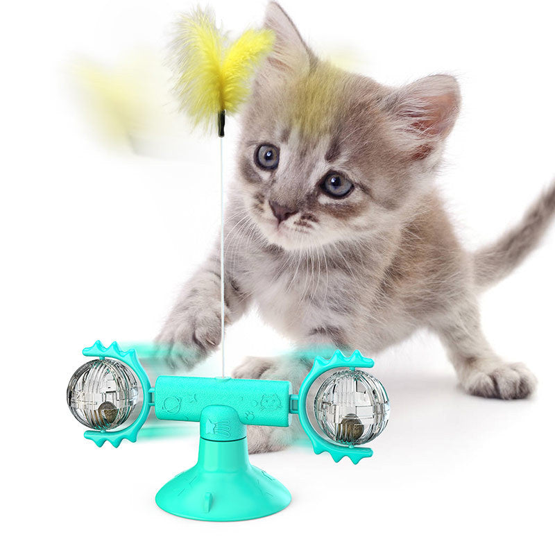 Cat Rotating Windmill Toy – Suction Scratching & Teeth-Grinding Toy – photo 11 of 18