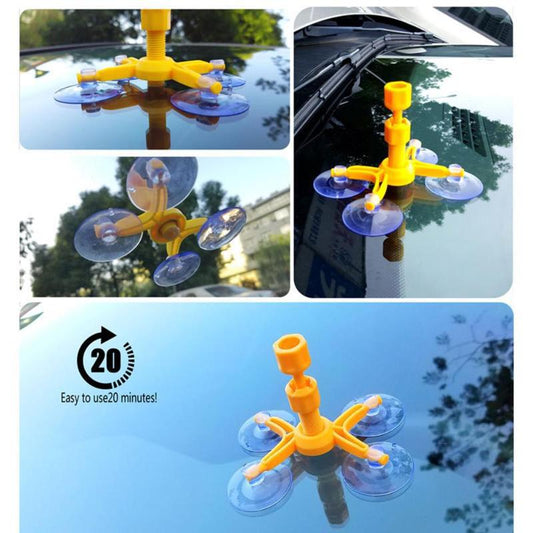 Car windshield glass repair kit, full product view
