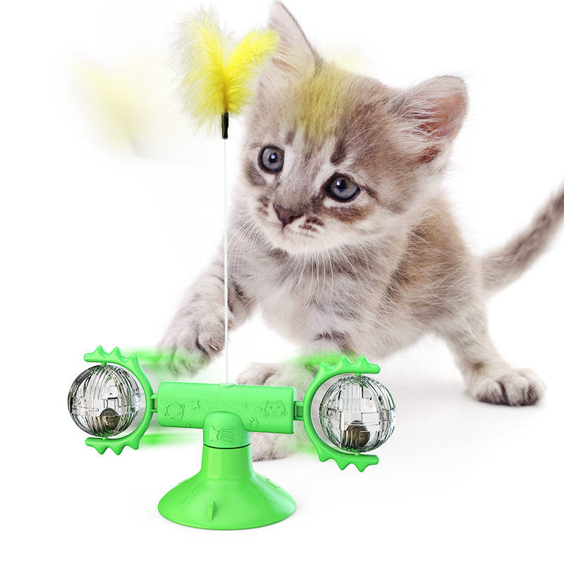 Cat Rotating Windmill Toy – Suction Scratching & Teeth-Grinding Toy – photo 5 of 18