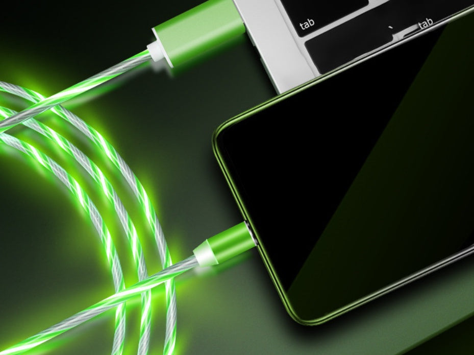 Magnetic LED Flowing Light Charging Cable – iPhone, Android & USB-C - product photo 11 of 16