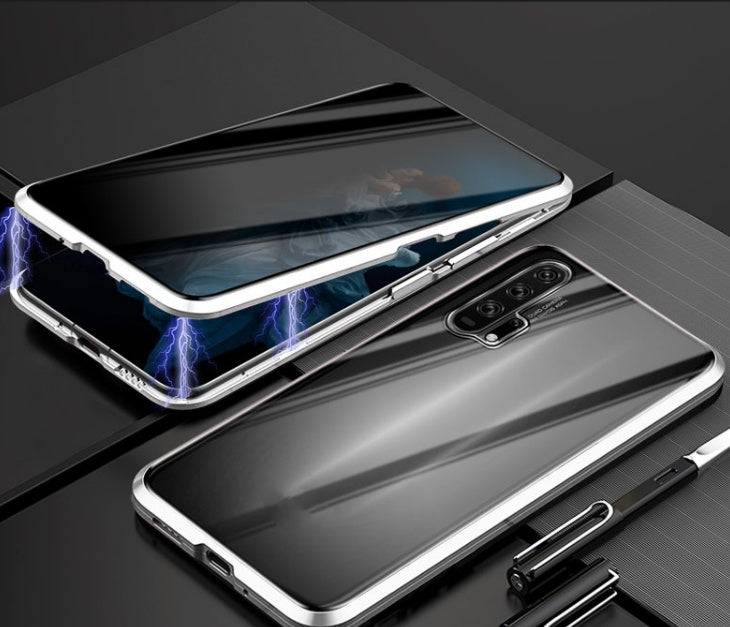 Privacy phone case tempered glass close-up