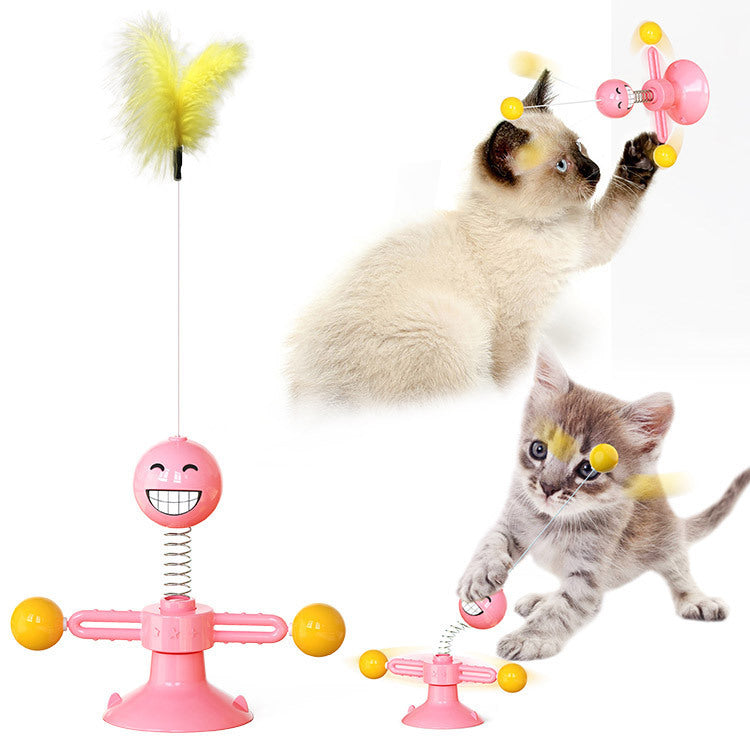 Cat Rotating Windmill Toy – Suction Scratching & Teeth-Grinding Toy – photo 16 of 18