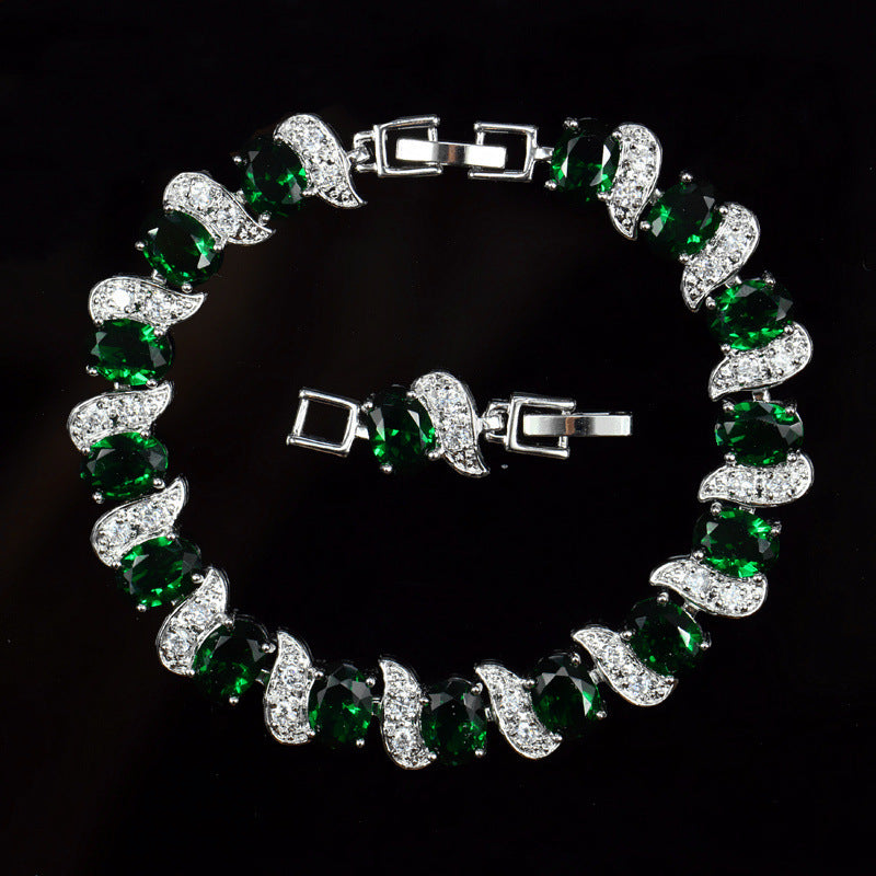 Rhinestone Flower Bracelet, 10 Colors - photo 5