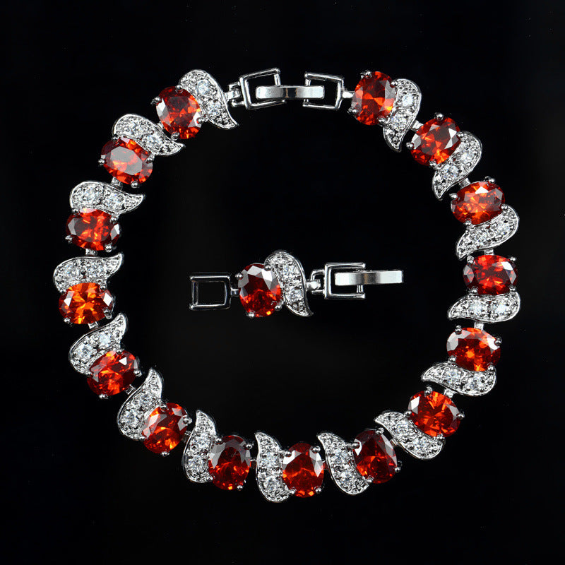 Rhinestone Flower Bracelet, 10 Colors - photo 4
